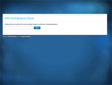 Tablet Screenshot of checkmygiftbalance.com